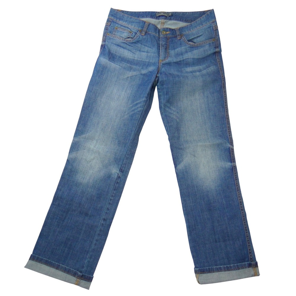 LL Bean Signature‎ Blue Straight Leg Jeans Womens 8P Medium Wash Denim Classic